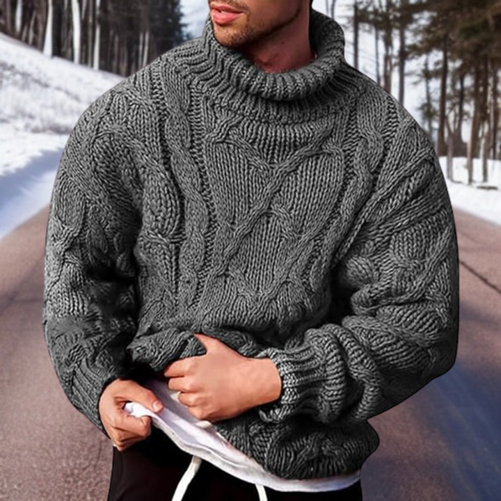 Stickad Tröja - Chunky - Pullover - Stickad Tröja - Herrstickat