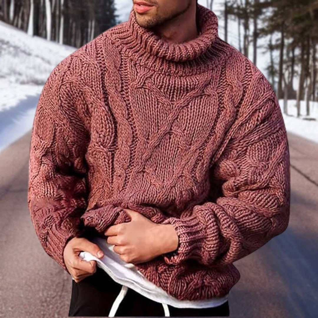 Stickad Tröja - Chunky - Pullover - Stickad Tröja - Herrstickat