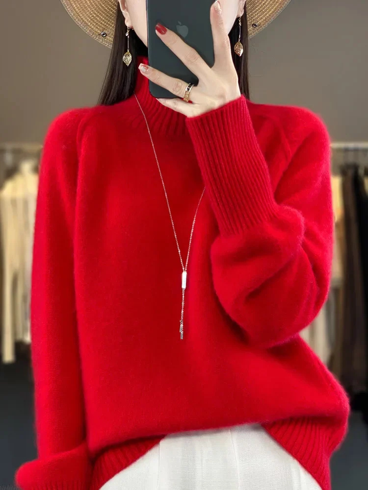 Stickad Tröja | Fluffig | Turtleneck | Stickad Tröja | Damstickat