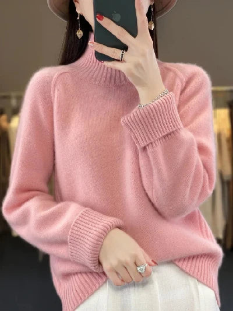 Stickad Tröja | Fluffig | Turtleneck | Stickad Tröja | Damstickat