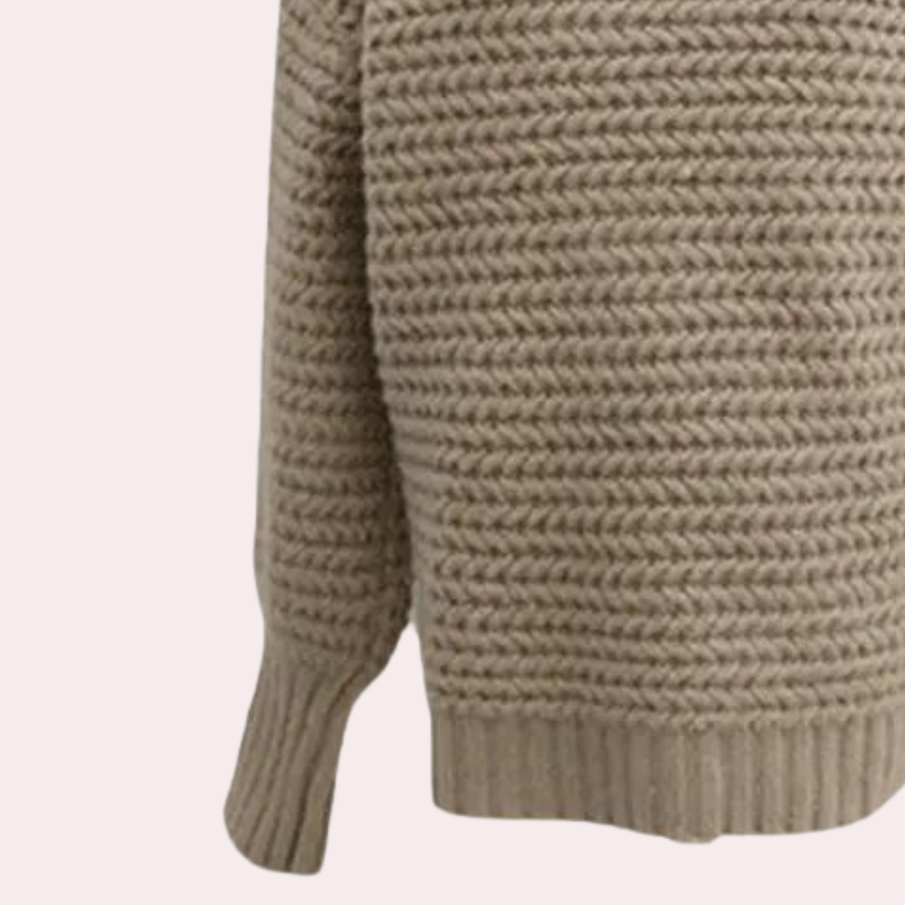 Stickad Tröja - Loose Fit Chunky Turtleneck-tröja för kvinnor för vintern