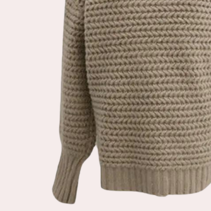 Stickad Tröja - Loose Fit Chunky Turtleneck-tröja för kvinnor för vintern