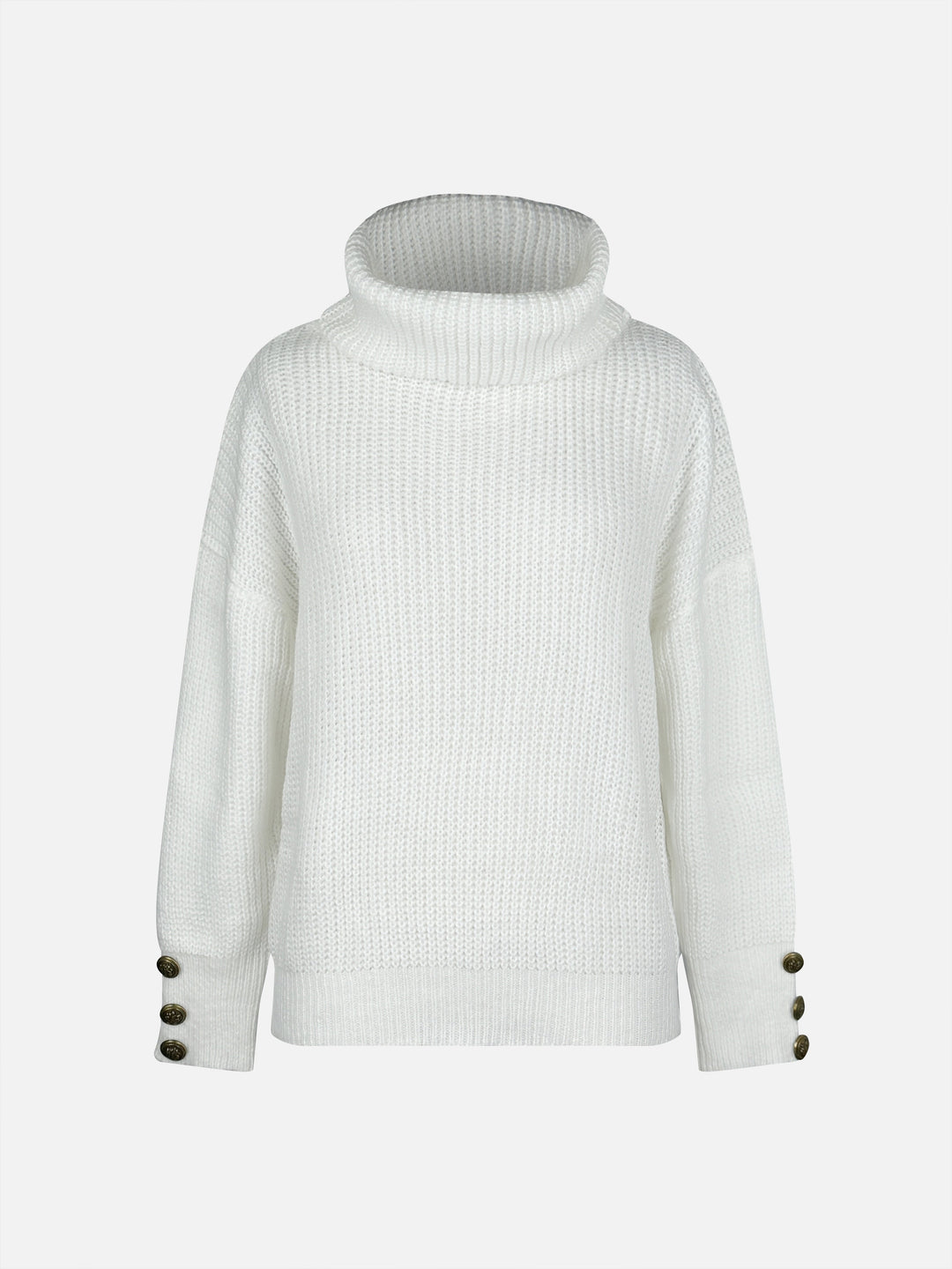 Stickad Tröja | Turtleneck | Loose Fit | Stickad tröja | Damstickat