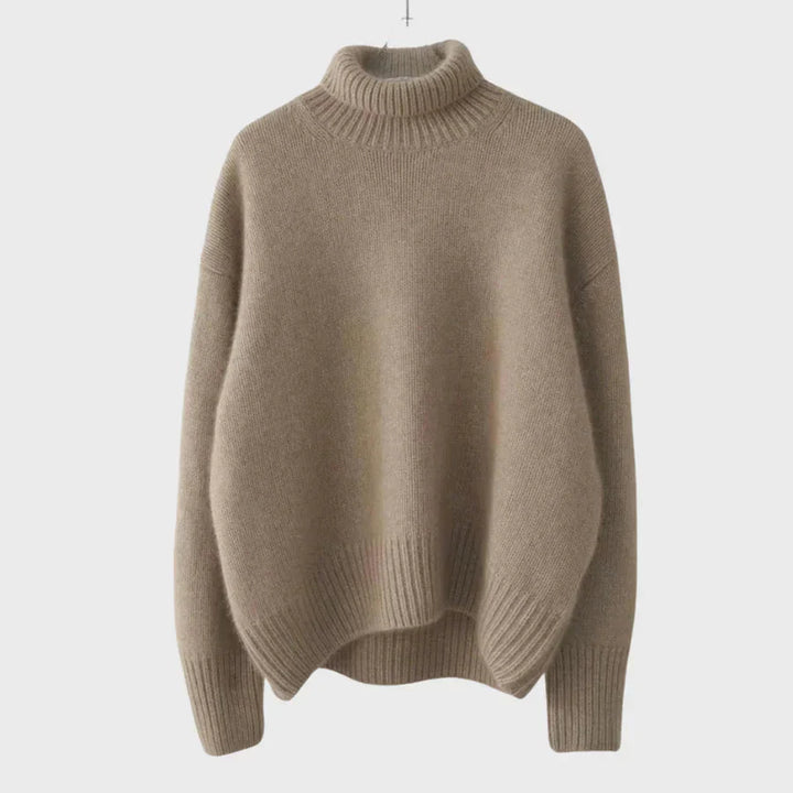 Stickad tröja | Loose Fit | Turtleneck | Oversized tröja | Vinterkläder för kvinnor