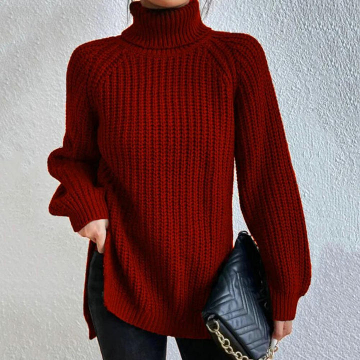 Stickad tröja | Loose Fit | Vinter | Turtleneck | Damkläder