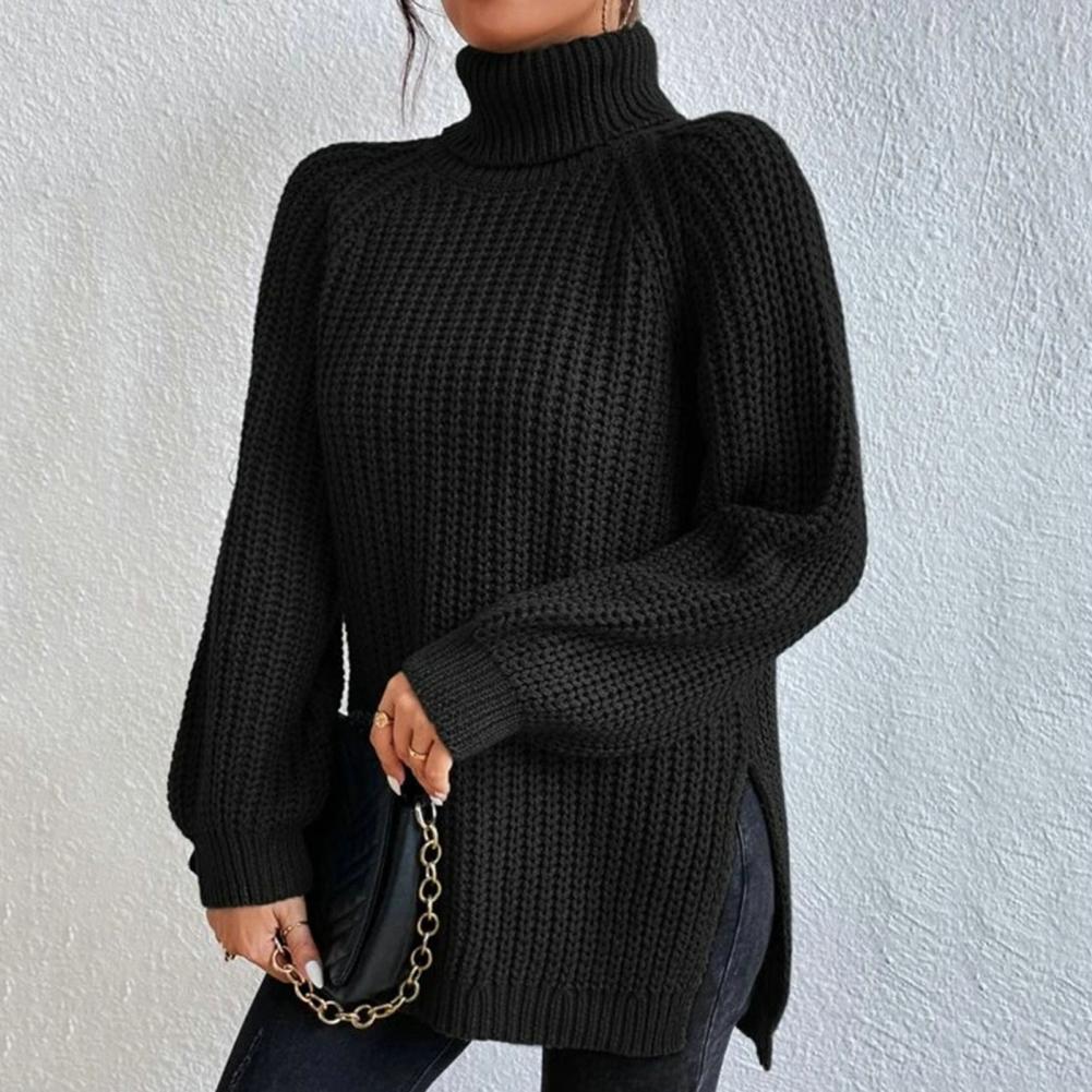 Stickad tröja | Loose Fit | Vinter | Turtleneck | Damkläder