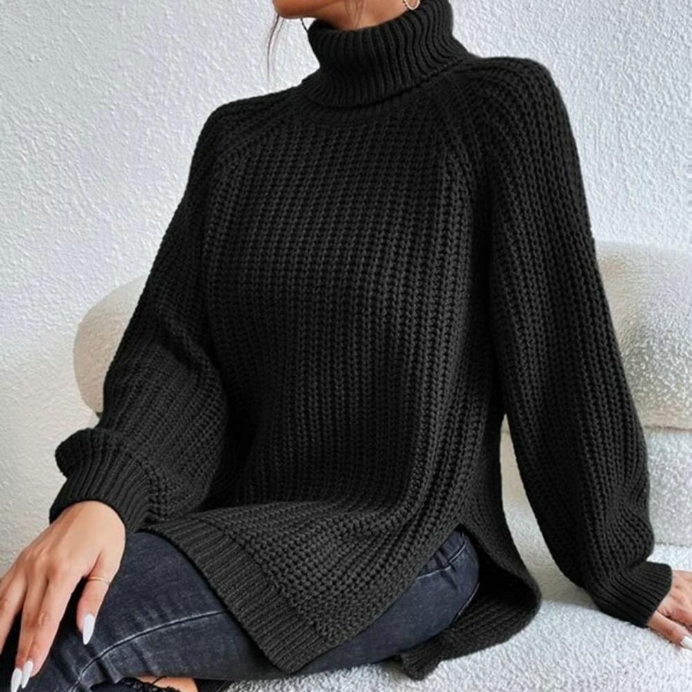 Stickad tröja | Loose Fit | Vinter | Turtleneck | Damkläder