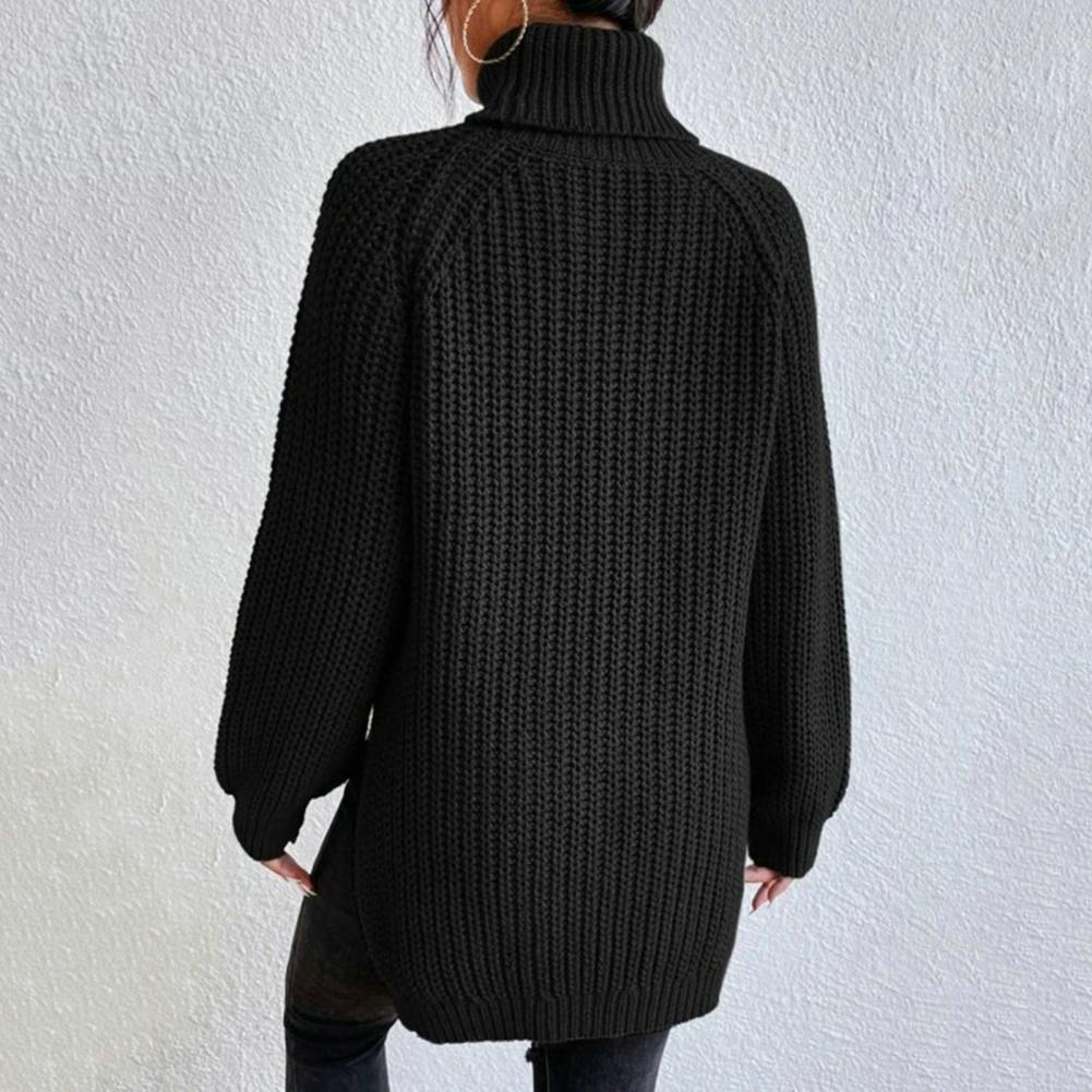 Stickad tröja | Loose Fit | Vinter | Turtleneck | Damkläder