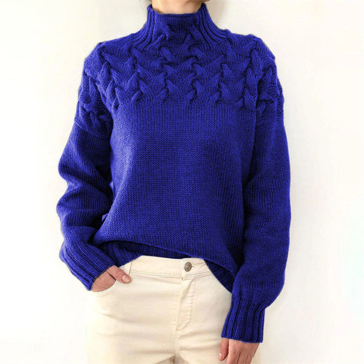 Stickad tröja - Turtleneck - Loose Fit - Jumper - Damkläder