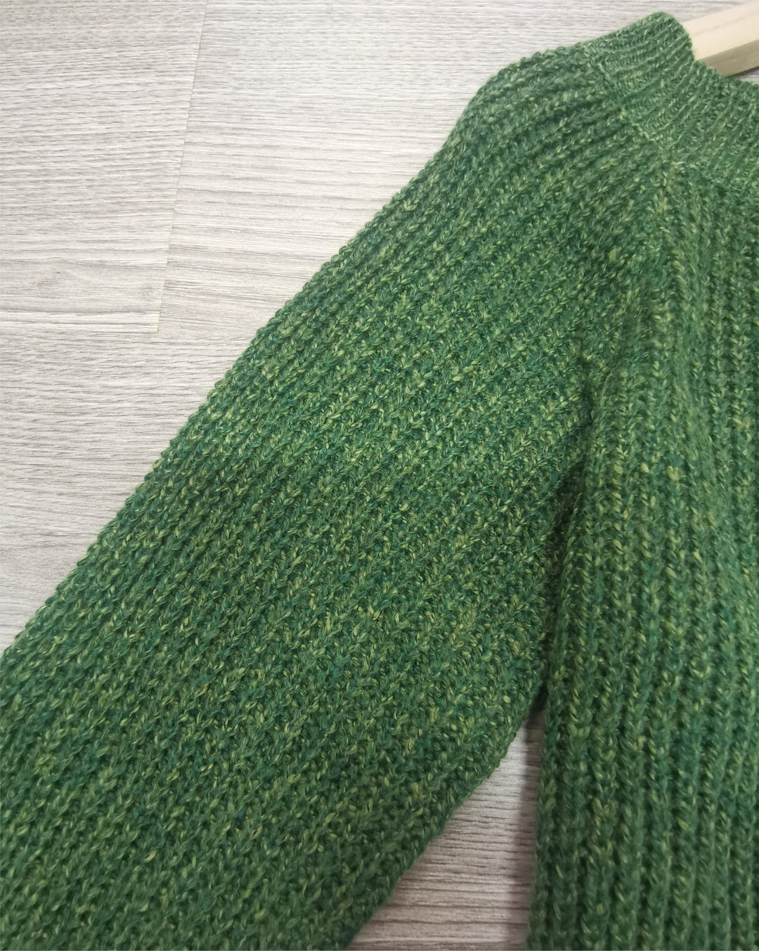 Stickad tröja | Varm | Grön | Pullover | Damstickad tröja