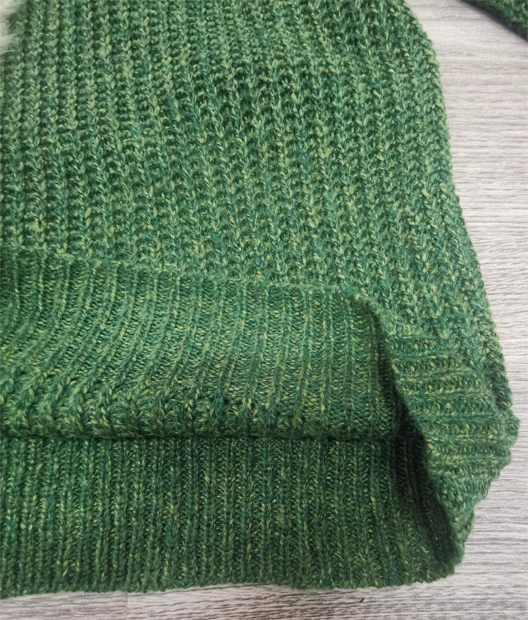 Stickad tröja | Varm | Grön | Pullover | Damstickad tröja