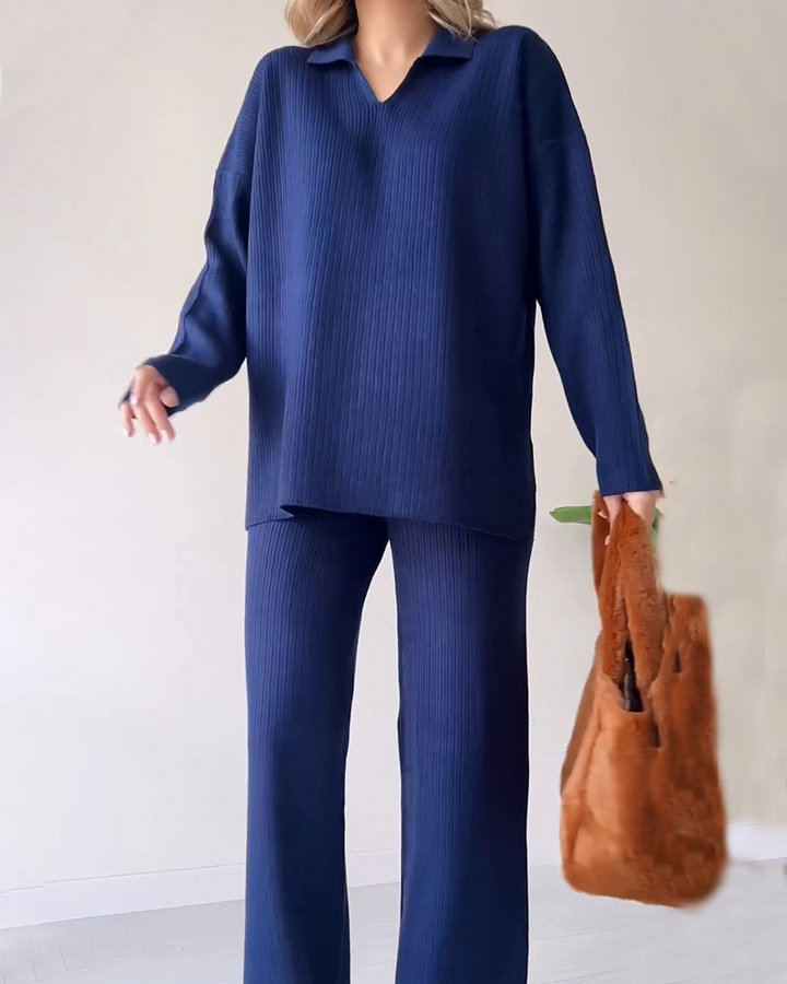 Stickat Co-Ord Set | Wide Leg | Oversized Sweater | Loungewear Set | Co-Ord Set Women