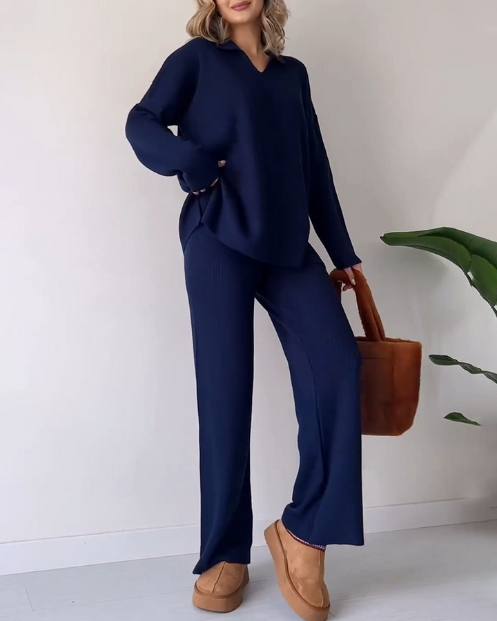 Stickat Co-Ord Set | Wide Leg | Oversized Sweater | Loungewear Set | Co-Ord Set Women