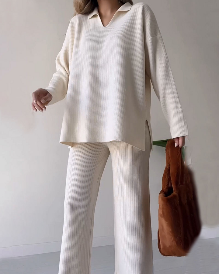 Stickat Co-Ord Set | Wide Leg | Oversized Sweater | Loungewear Set | Co-Ord Set Women