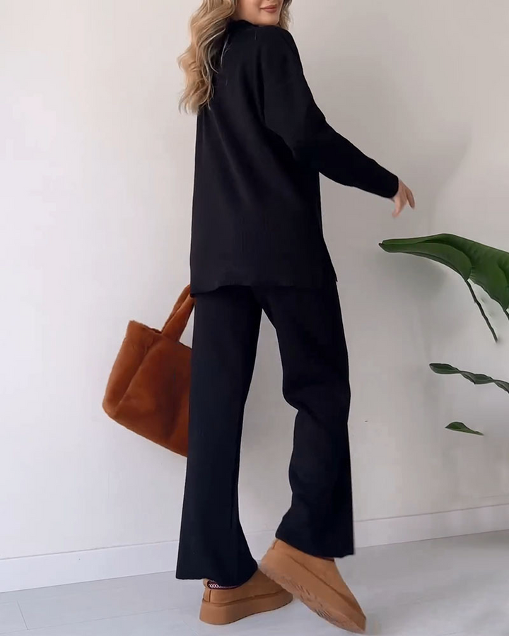 Stickat Co-Ord Set | Wide Leg | Oversized Sweater | Loungewear Set | Co-Ord Set Women