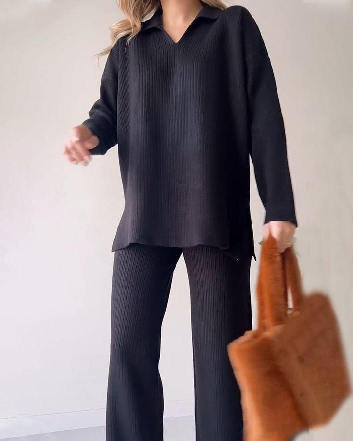 Stickat Co-Ord Set | Wide Leg | Oversized Sweater | Loungewear Set | Co-Ord Set Women