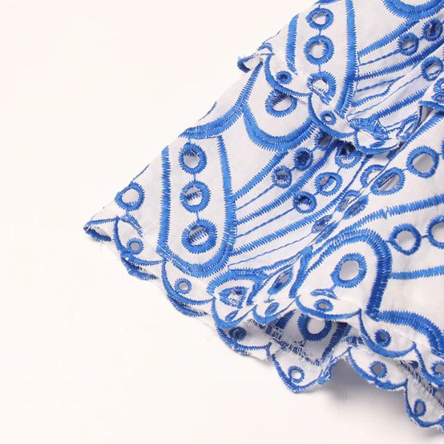 Strapless Klänning - Shirred - Ruffle - Miniklänning - Sommarklänning