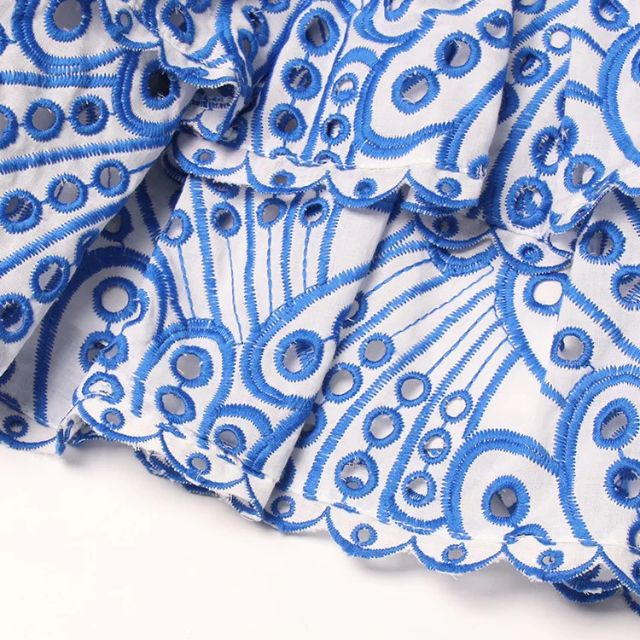 Strapless Klänning - Shirred - Ruffle - Miniklänning - Sommarklänning