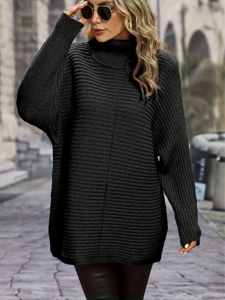 Susanne Tröja | Stickad turtleneck pullover för kvinnor