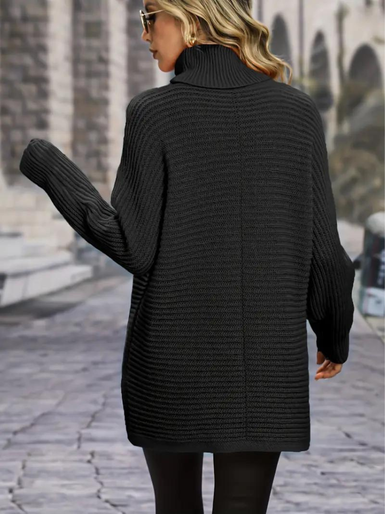 Susanne Tröja | Stickad turtleneck pullover för kvinnor