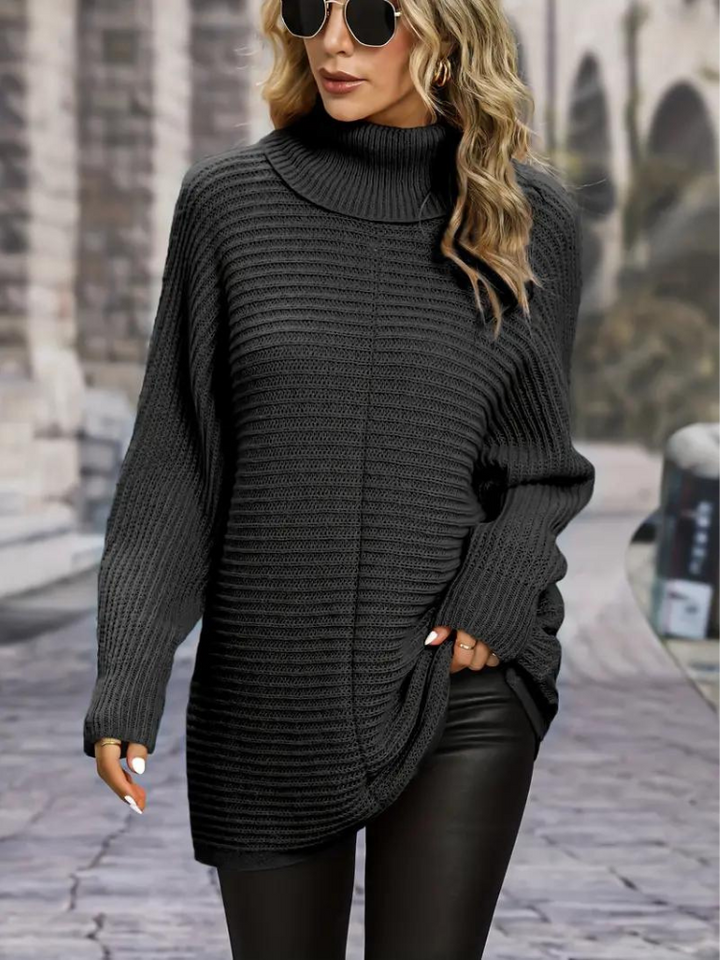 Susanne Tröja | Stickad turtleneck pullover för kvinnor