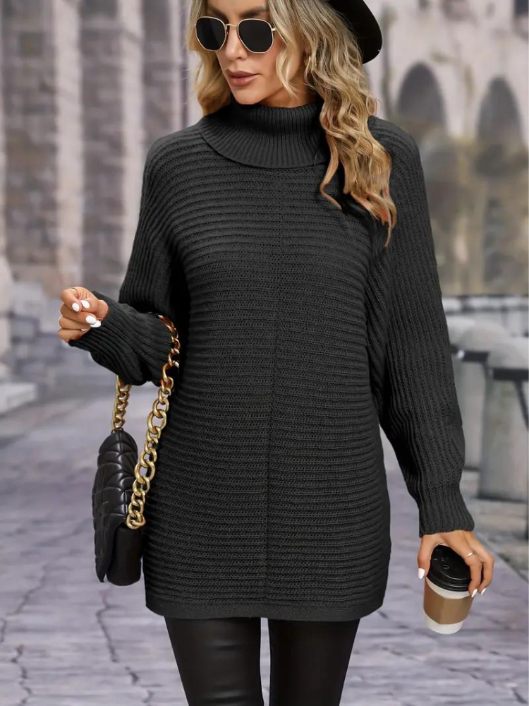Susanne Tröja | Stickad turtleneck pullover för kvinnor