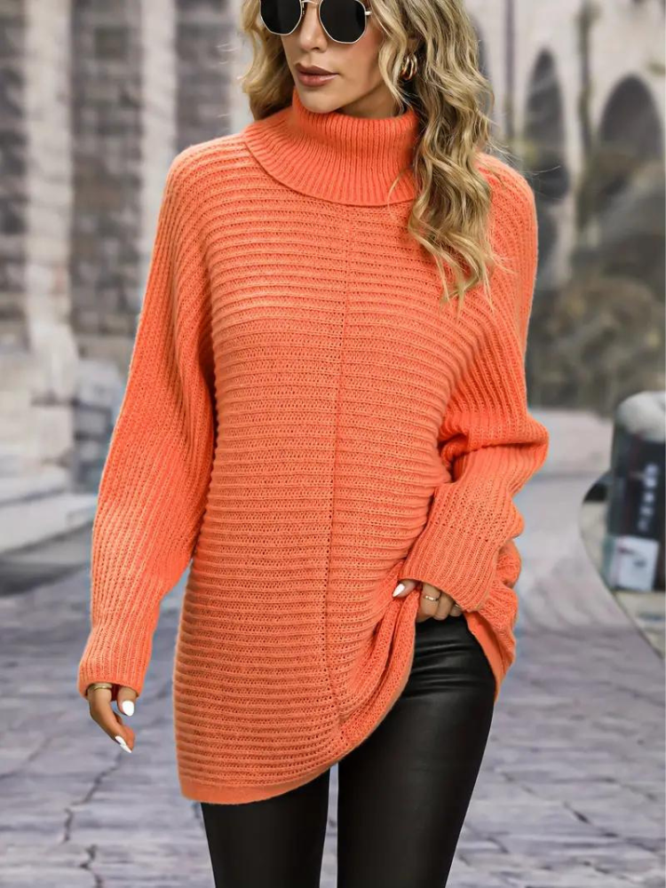 Susanne Tröja | Stickad turtleneck pullover för kvinnor