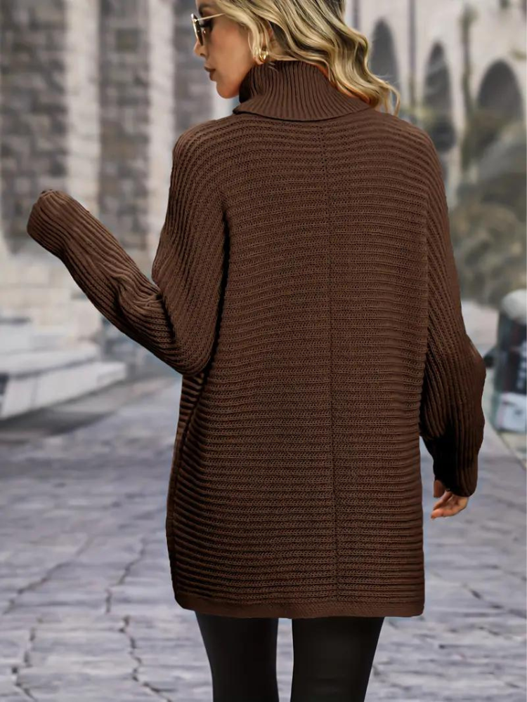 Susanne Tröja | Stickad turtleneck pullover för kvinnor