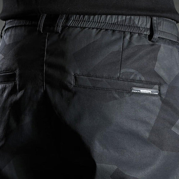 Herr Slim-Fit Byxor i Svart för Formella & Avslappnade Tillfällen