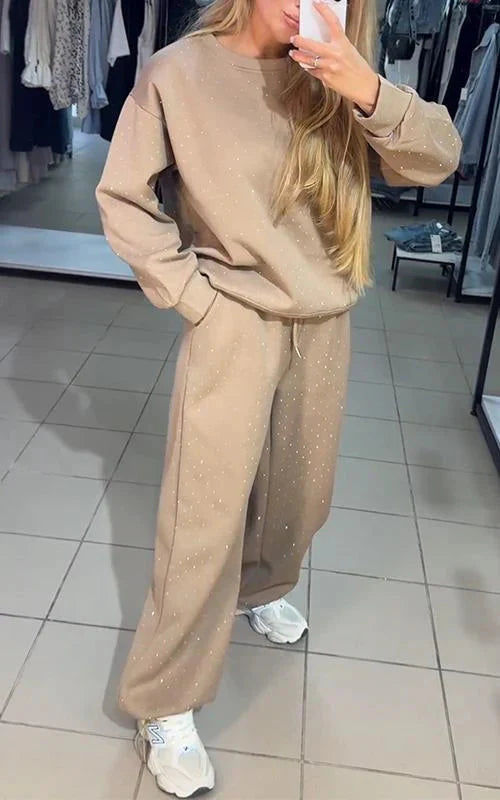 Svettuppsättning - Sparkly - Comfy - Jogger Set - Damkläder