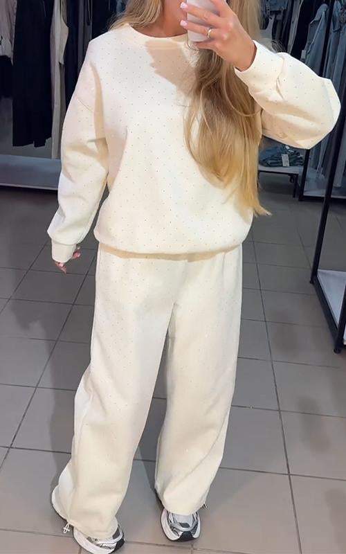 Svettuppsättning - Sparkly - Comfy - Jogger Set - Damkläder