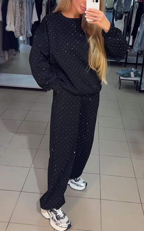Svettuppsättning - Sparkly - Comfy - Jogger Set - Damkläder