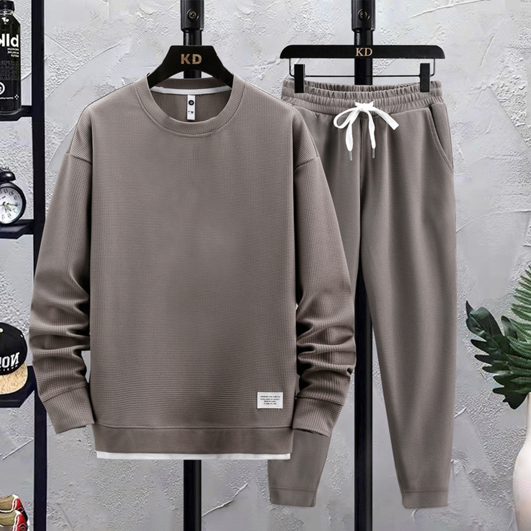 Sweatdräkt - Löst sittande tvådelat för män - Sweatshirt och Sweatpants Set