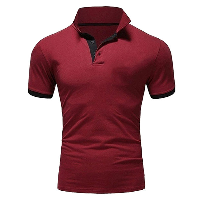 T-Shirt Polo | Button-Up | Smal passform | Polotröjor | Herrskjorta