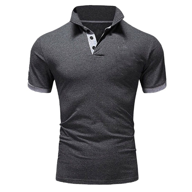 T-Shirt Polo | Button-Up | Smal passform | Polotröjor | Herrskjorta