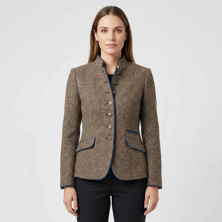 Figursydd damblazer med stående krage - Eliana