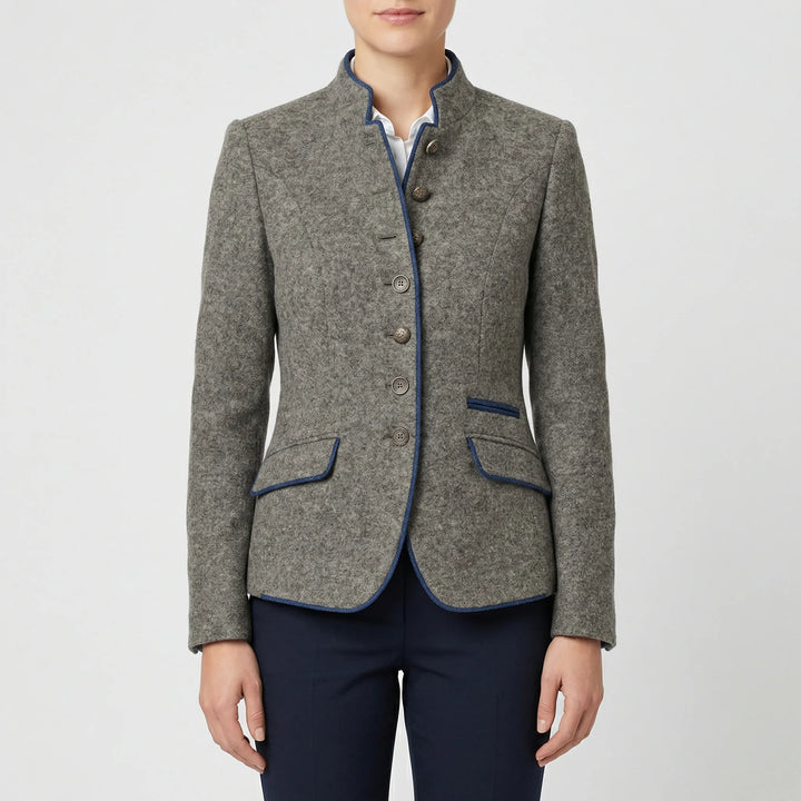 Figursydd damblazer med stående krage - Eliana