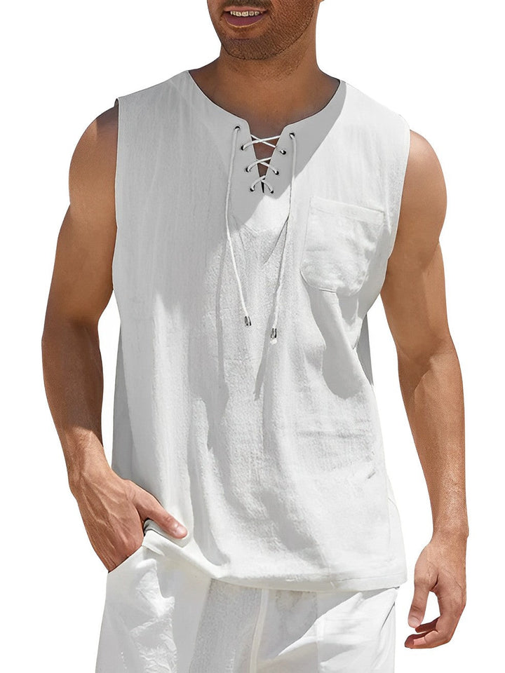 Tank Top - Löst sittande ärmlös topp för män Sommartröja