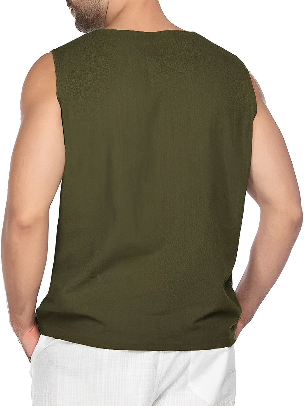 Tank Top - Löst sittande ärmlös topp för män Sommartröja