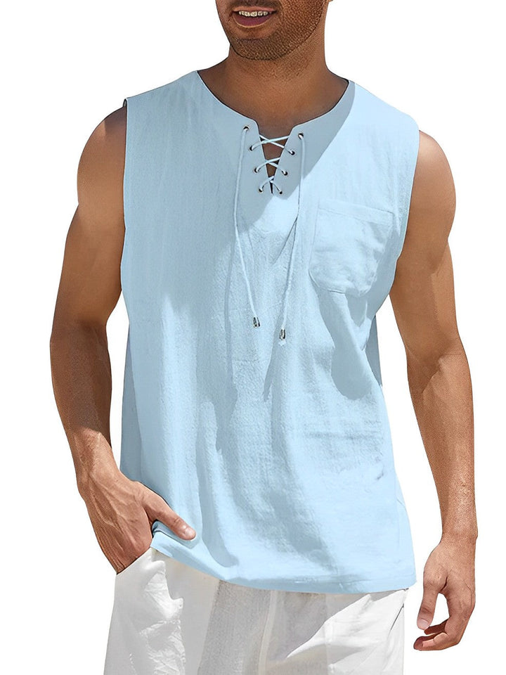 Tank Top - Löst sittande ärmlös topp för män Sommartröja
