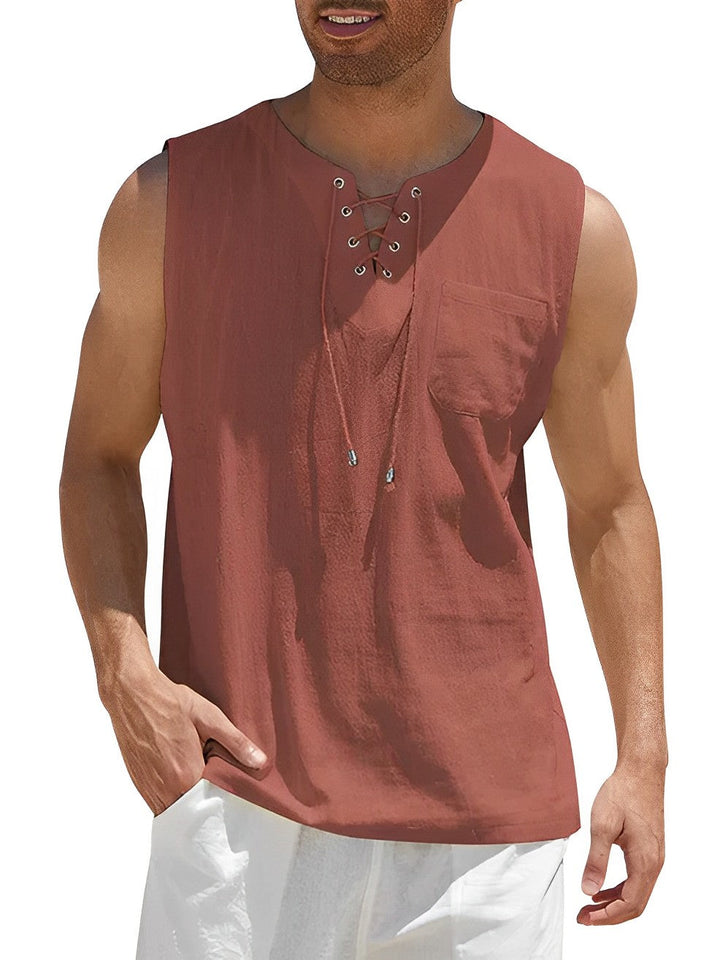 Tank Top - Löst sittande ärmlös topp för män Sommartröja