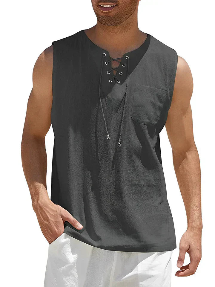 Tank Top - Löst sittande ärmlös topp för män för sommaren