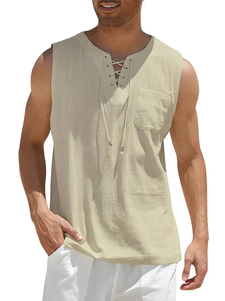 Tank Top - Löst sittande ärmlös topp för män för sommaren