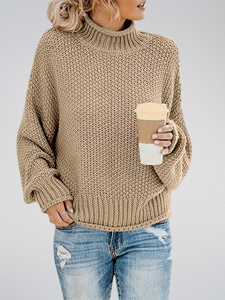 Tatianna Tröja | Stickad pullover med turtleneck för kvinnor