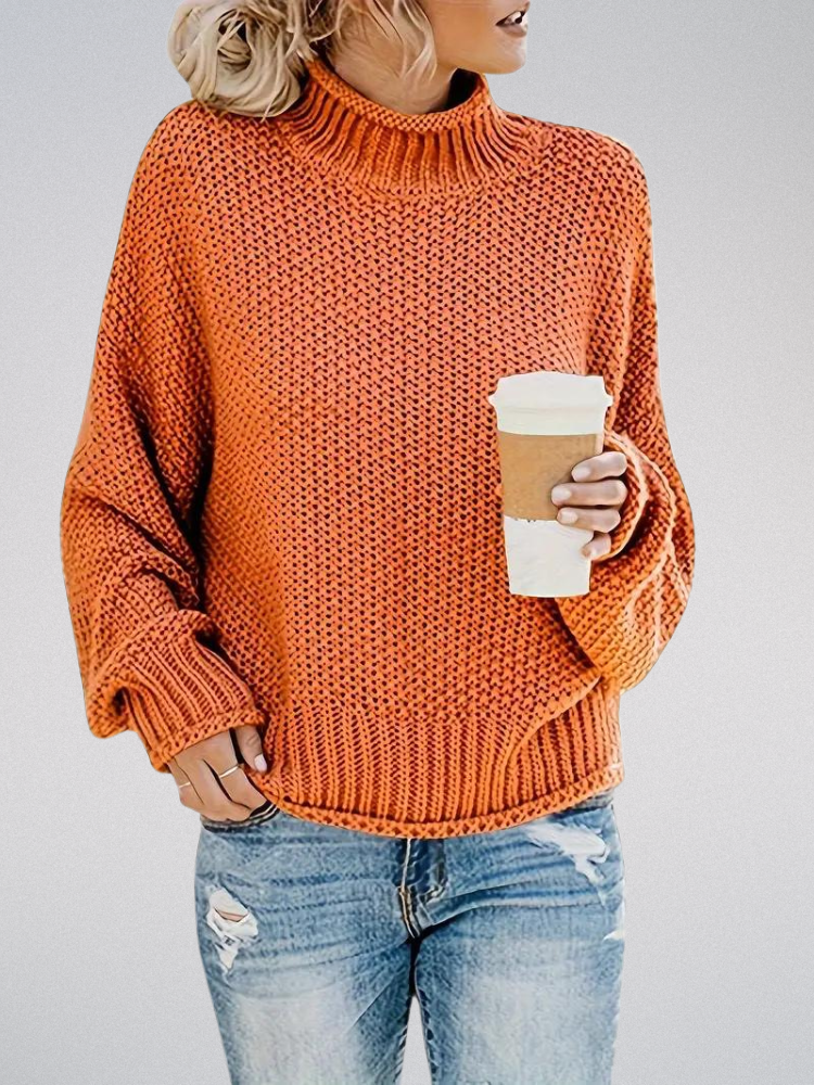 Tatianna Tröja | Stickad pullover med turtleneck för kvinnor