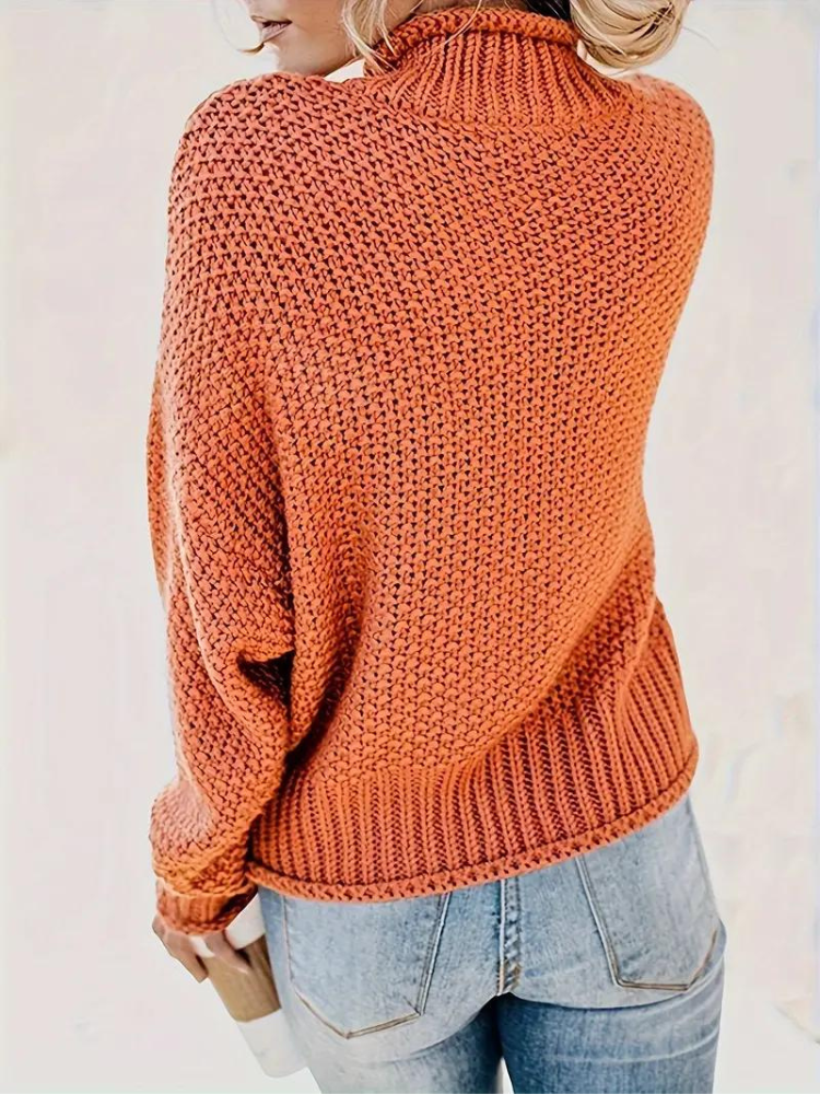 Tatianna Tröja | Stickad pullover med turtleneck för kvinnor
