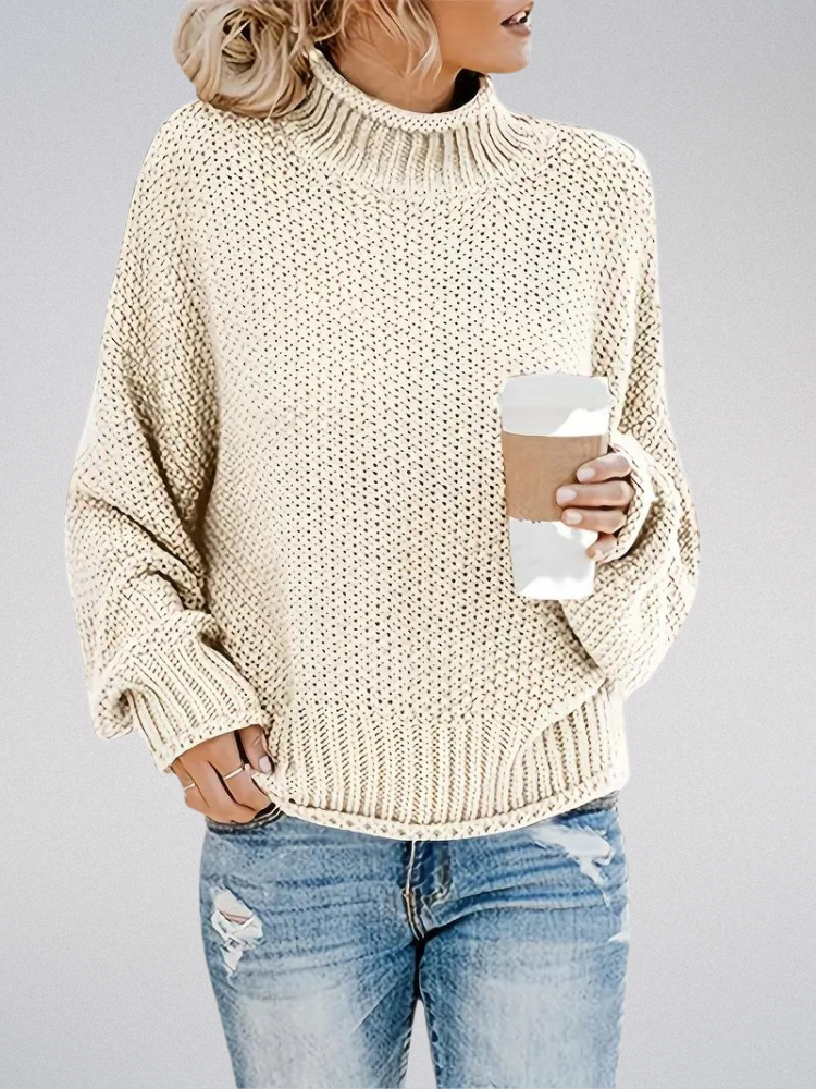 Tatianna Tröja | Stickad pullover med turtleneck för kvinnor