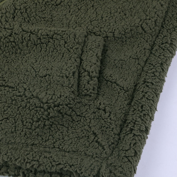 Teddy Cardigan - Zip-Up - Vinter - Fluffig Cardigan - Fleecejacka för kvinnor