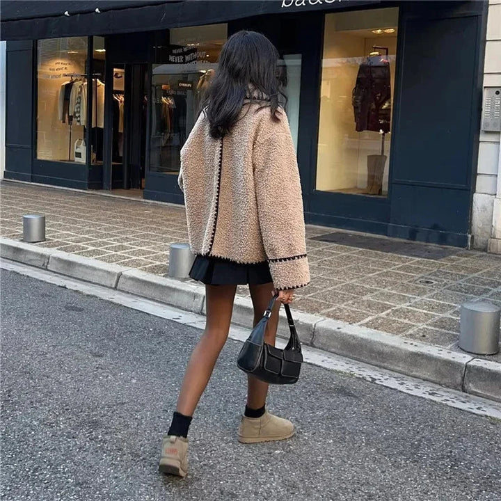 Teddy Fleecejacka - Beige - Oversized - Teddyjacka - Damjacka