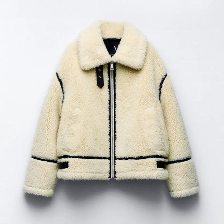 Teddyjacka - Oversized - Biker - Fuskpälsjacka - Vinterjacka